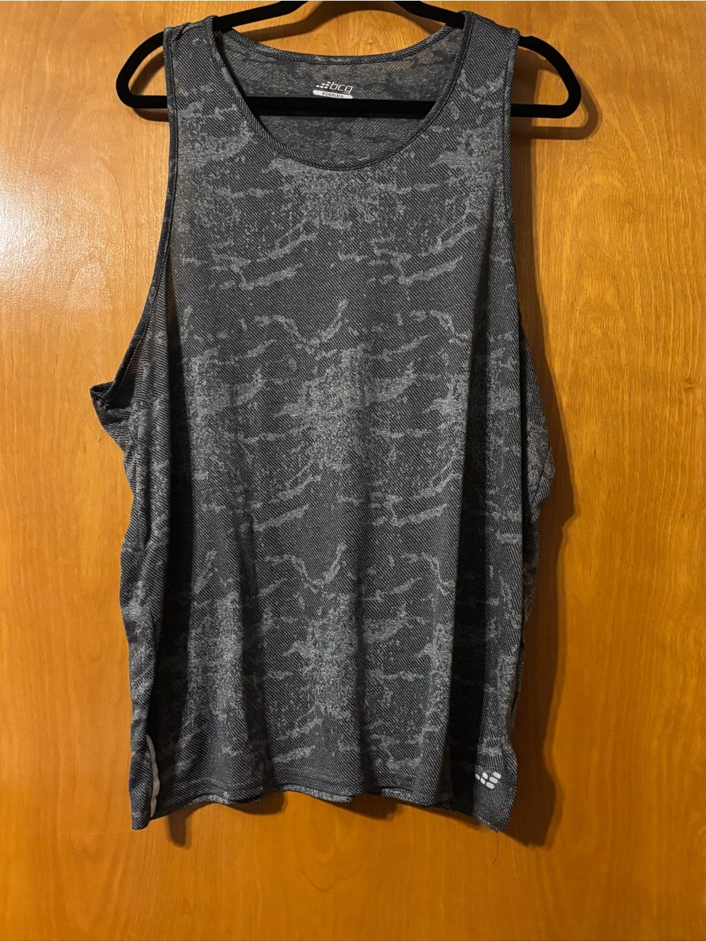 BCG Men’s Black/Gray Marbled Performance Tank Top